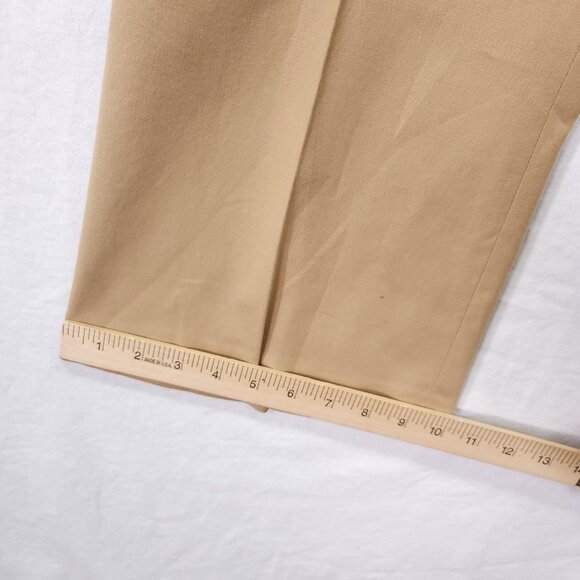 Theory Dress Pants Womens 10 Beige Flare Leg Stretch With Pockets - Picture 11 of 14
